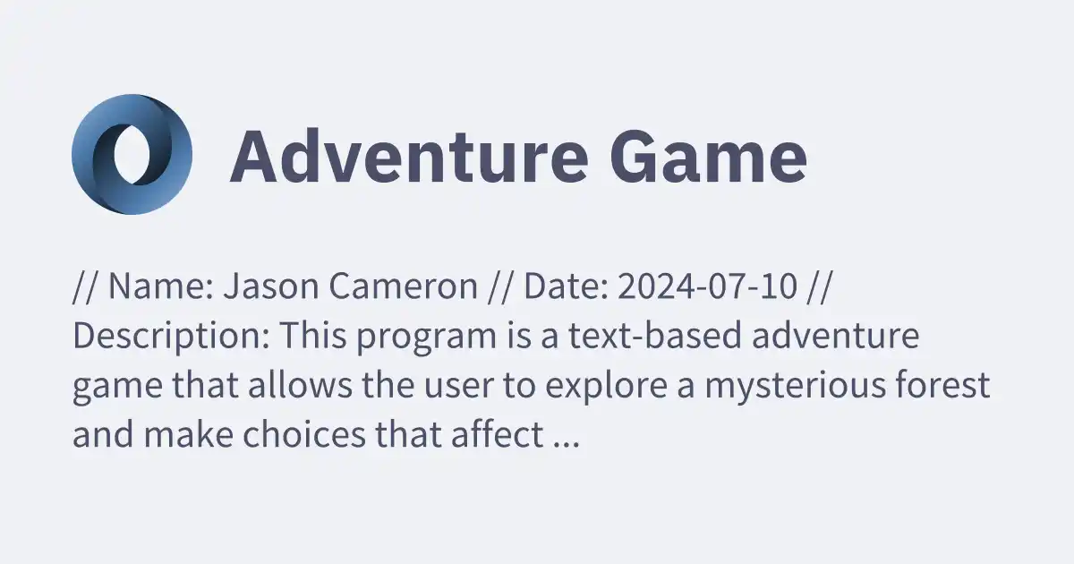 Adventure Game
